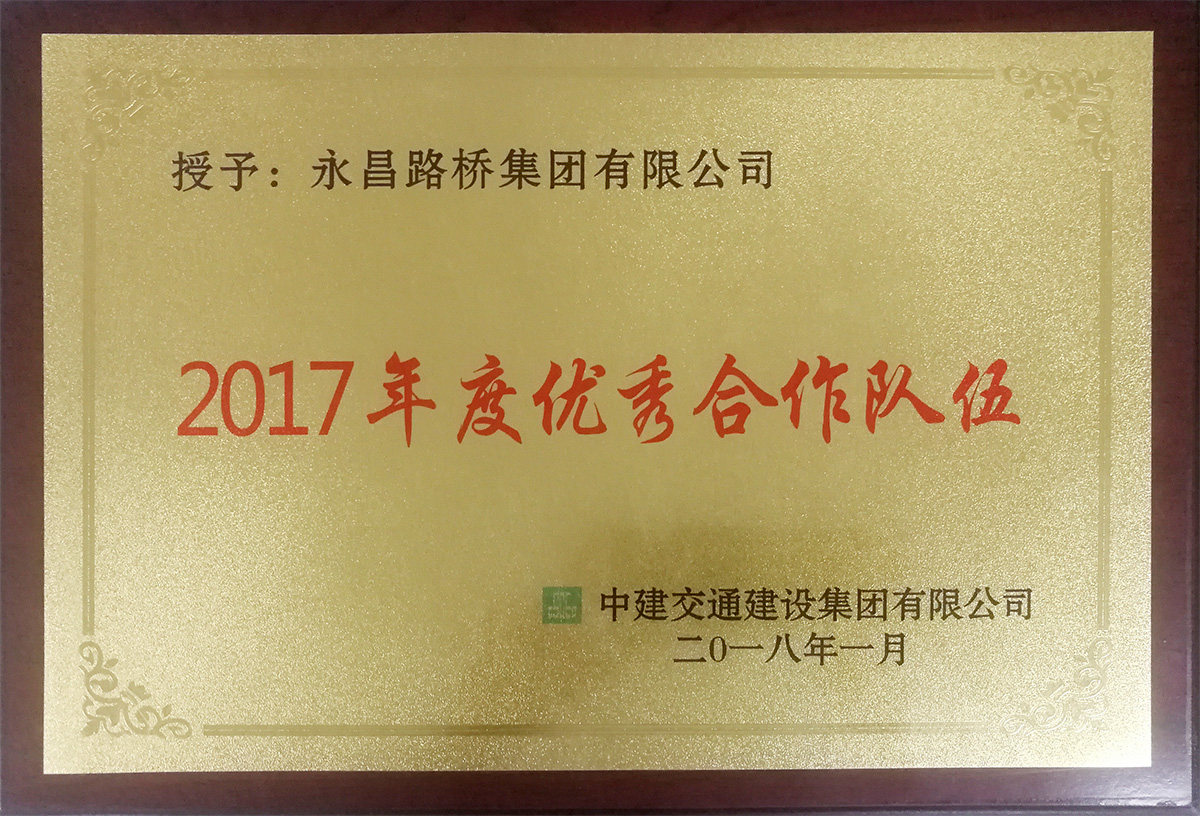 2017年度優(yōu)秀合作隊伍
